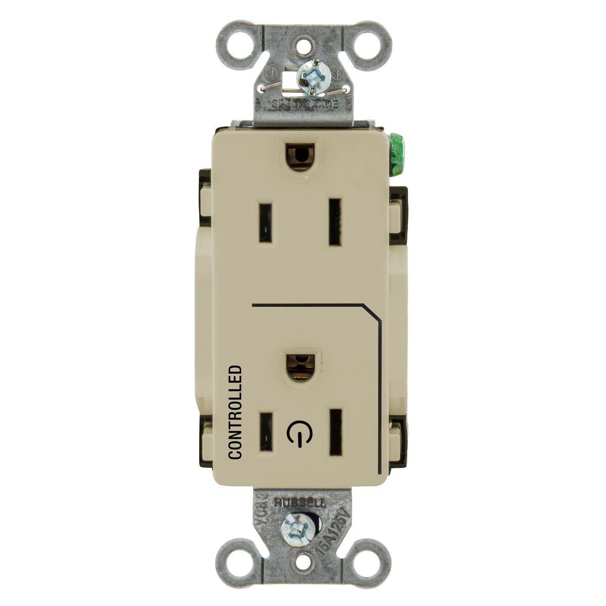 Hubbell Wiring Device-Kellems DR15C1I Straight Blade Receptacles