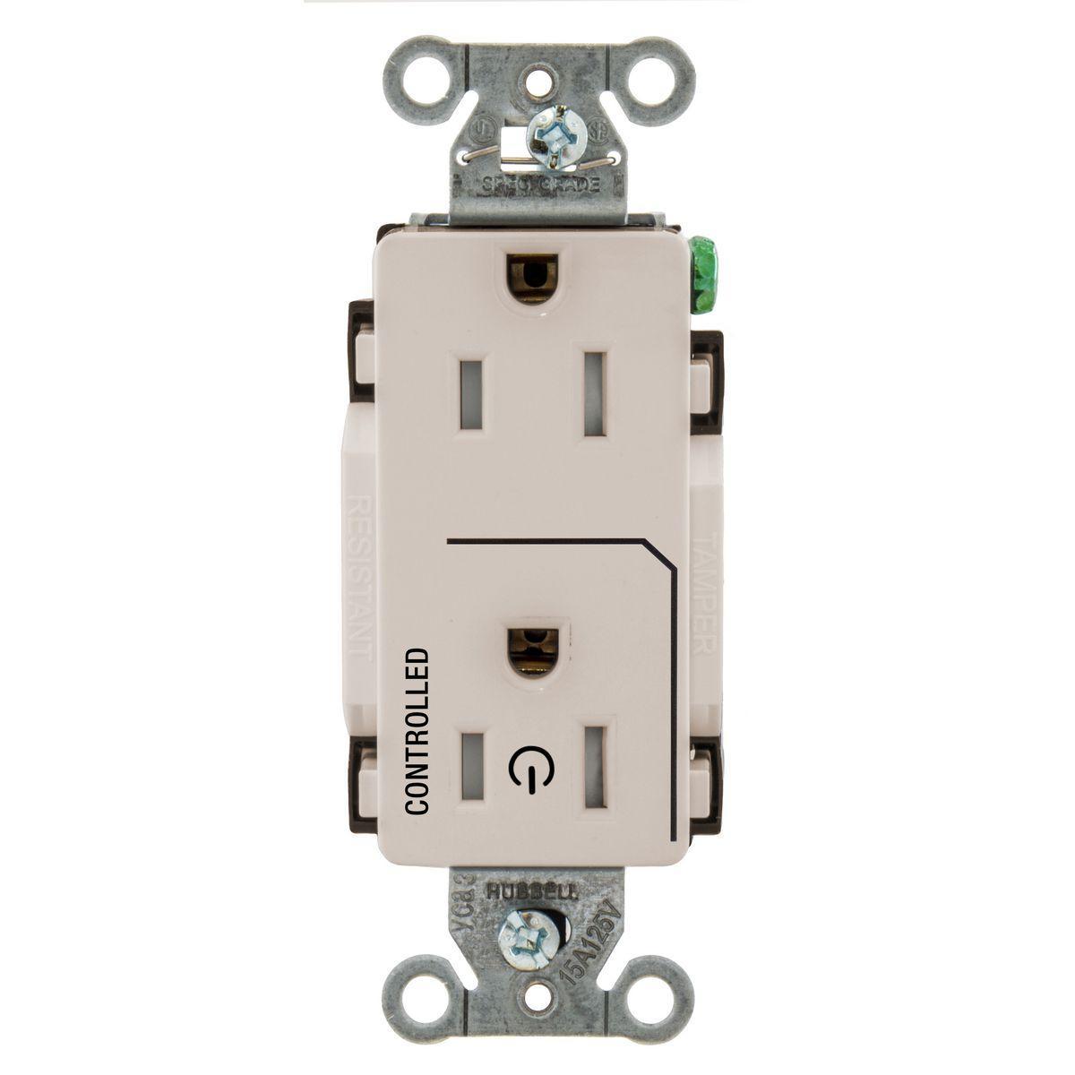 Hubbell Wiring Device-Kellems DR15C1LATR Straight Blade Receptacles