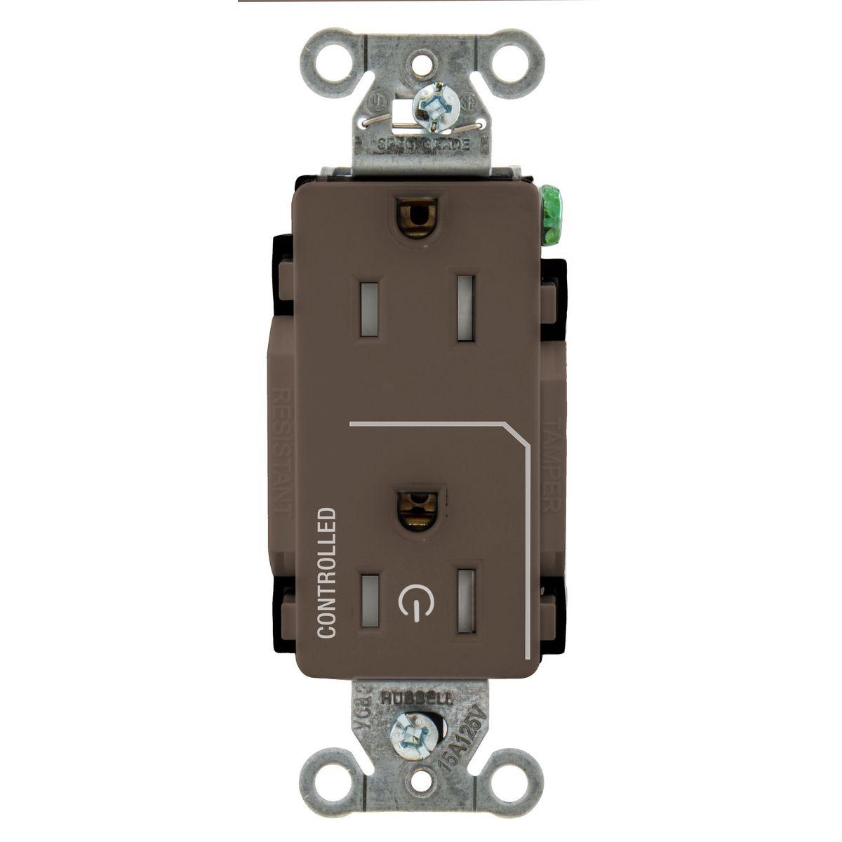 Hubbell Wiring Device-Kellems DR15C1TR Straight Blade Receptacles