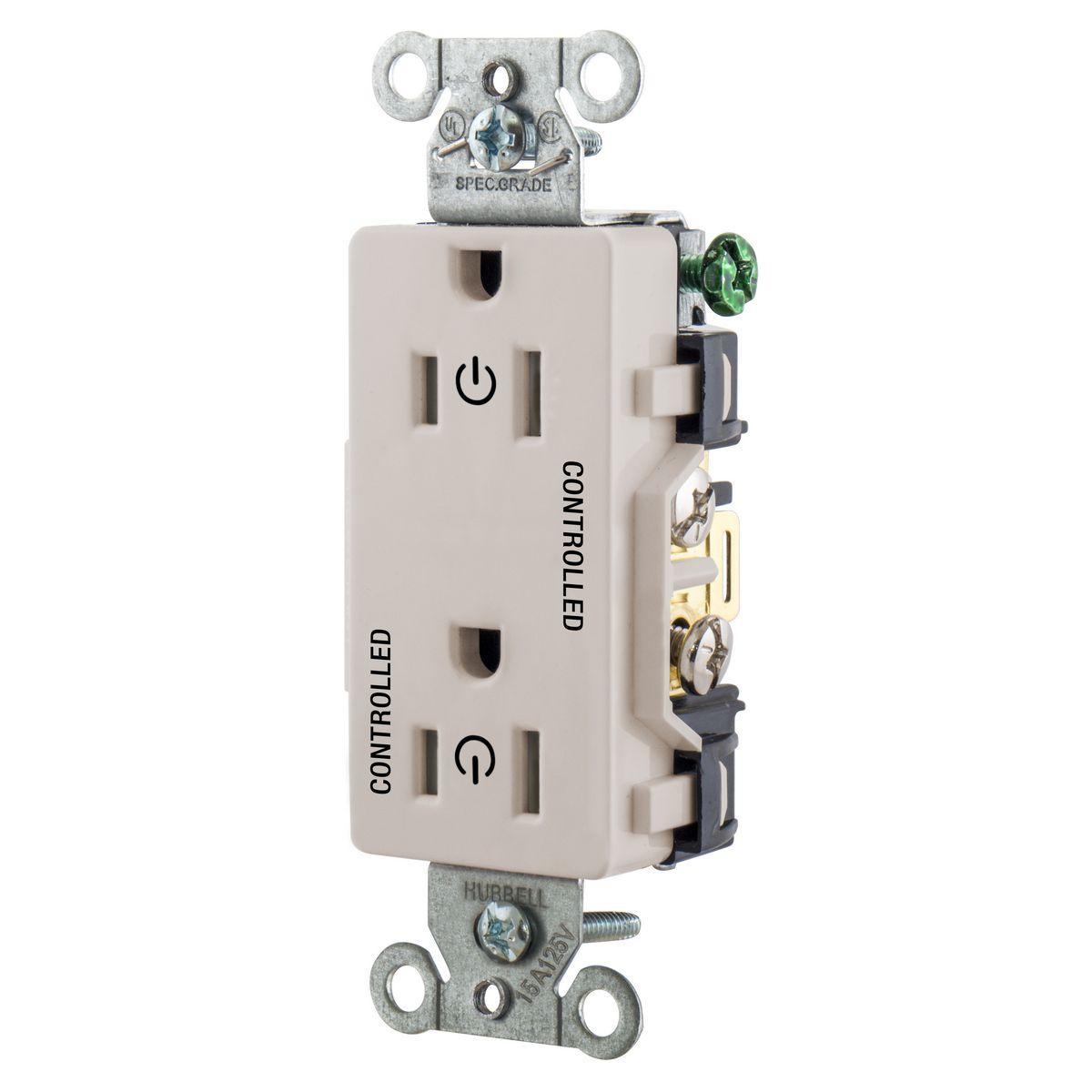 Hubbell Wiring Device-Kellems DR15C2LA Straight Blade Receptacles