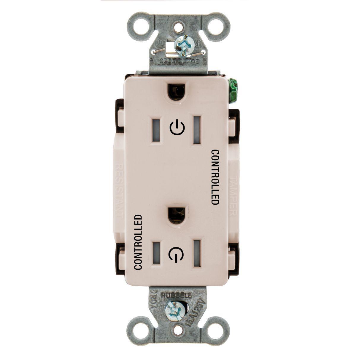 Hubbell Wiring Device-Kellems DR15C2LATR Straight Blade Receptacles