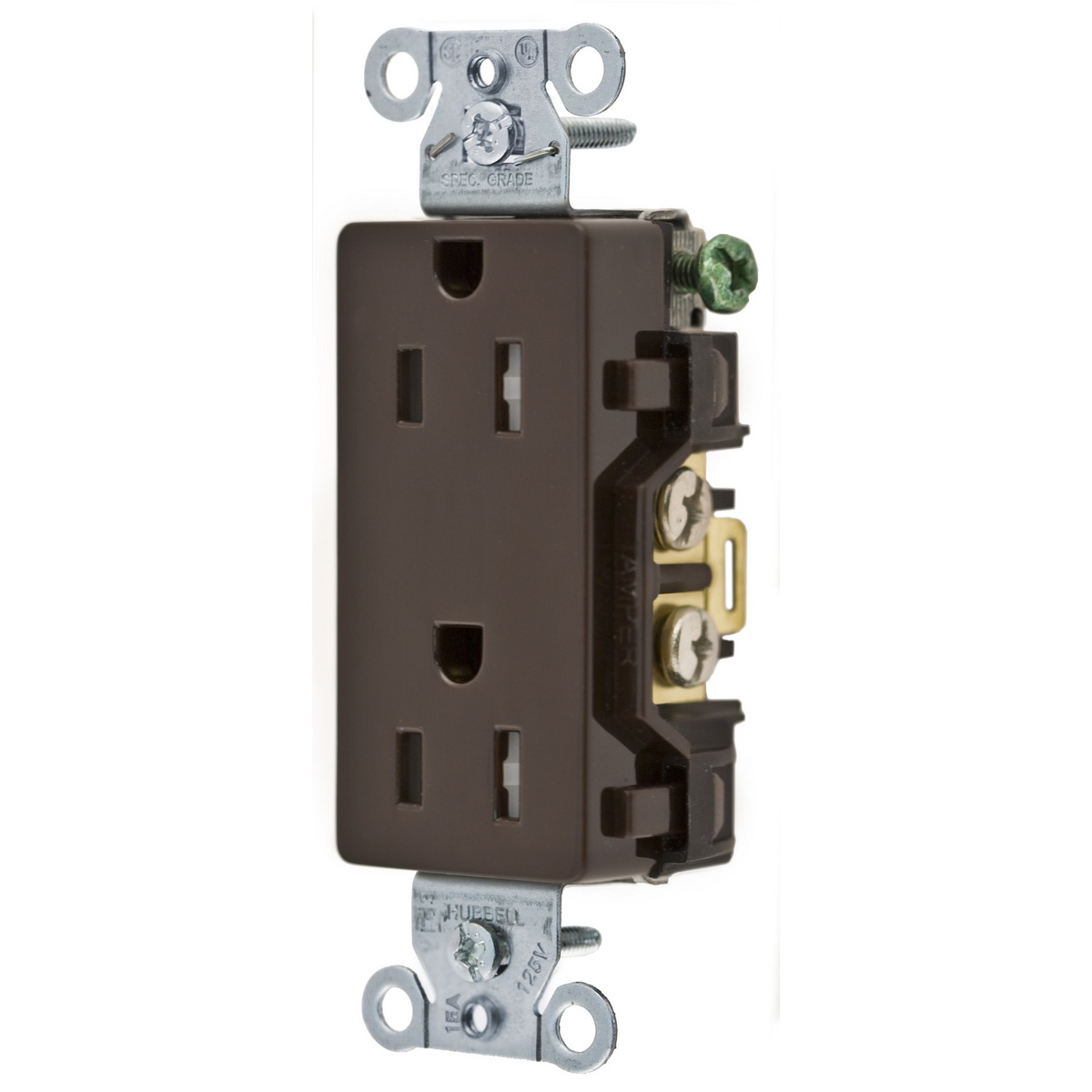 Hubbell Wiring Device-Kellems DR15TR Straight Blade Receptacles