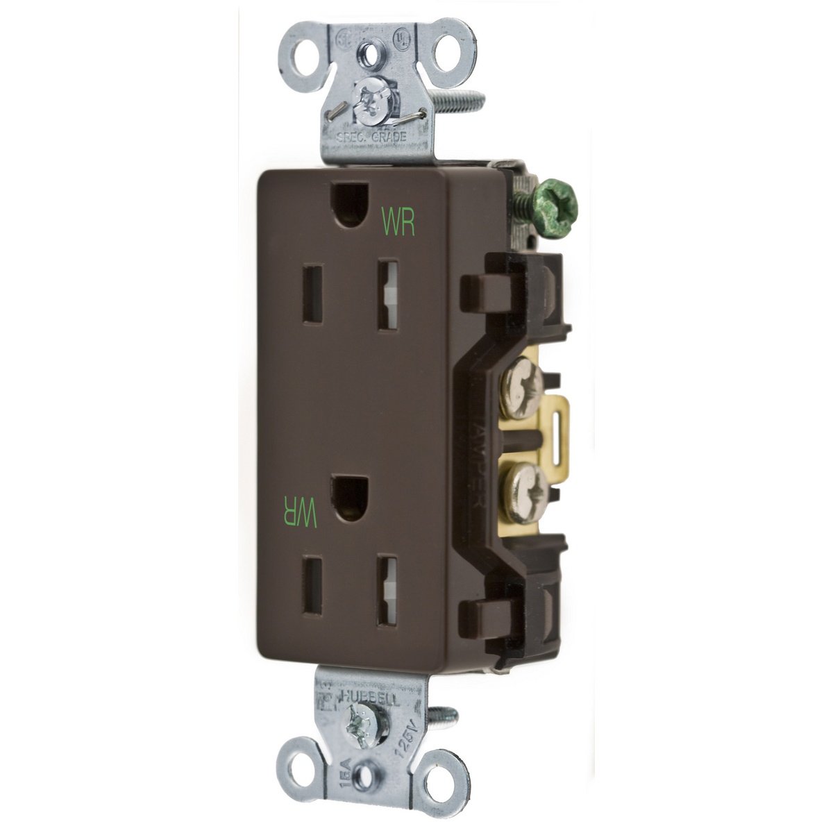 Hubbell Wiring Device-Kellems DR15WRTR Straight Blade Receptacles