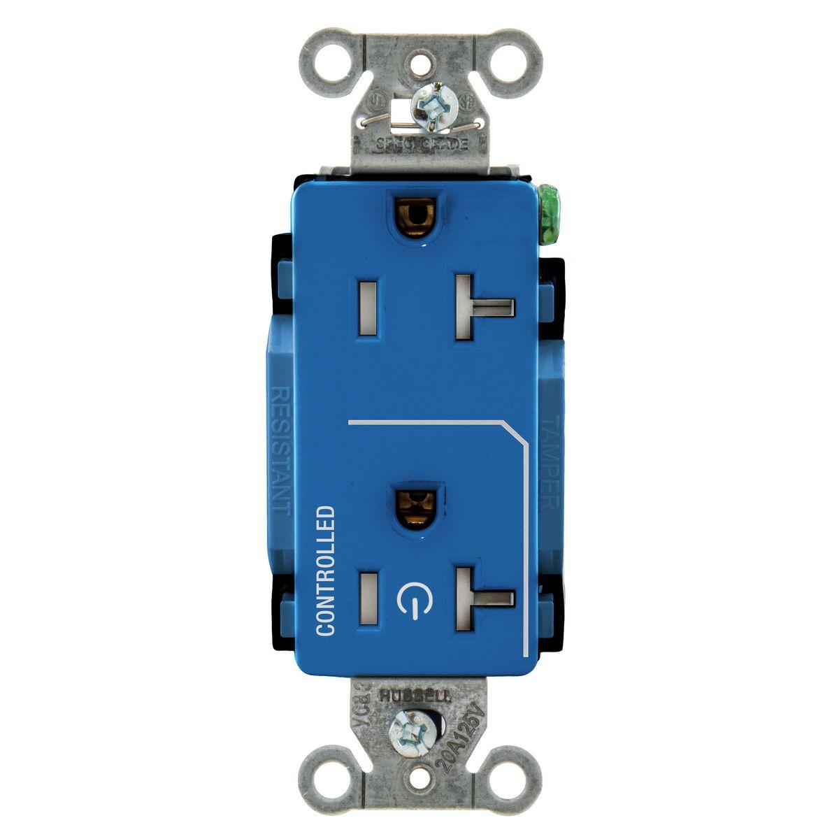Hubbell Wiring Device-Kellems DR20C1BLTR Straight Blade Receptacles