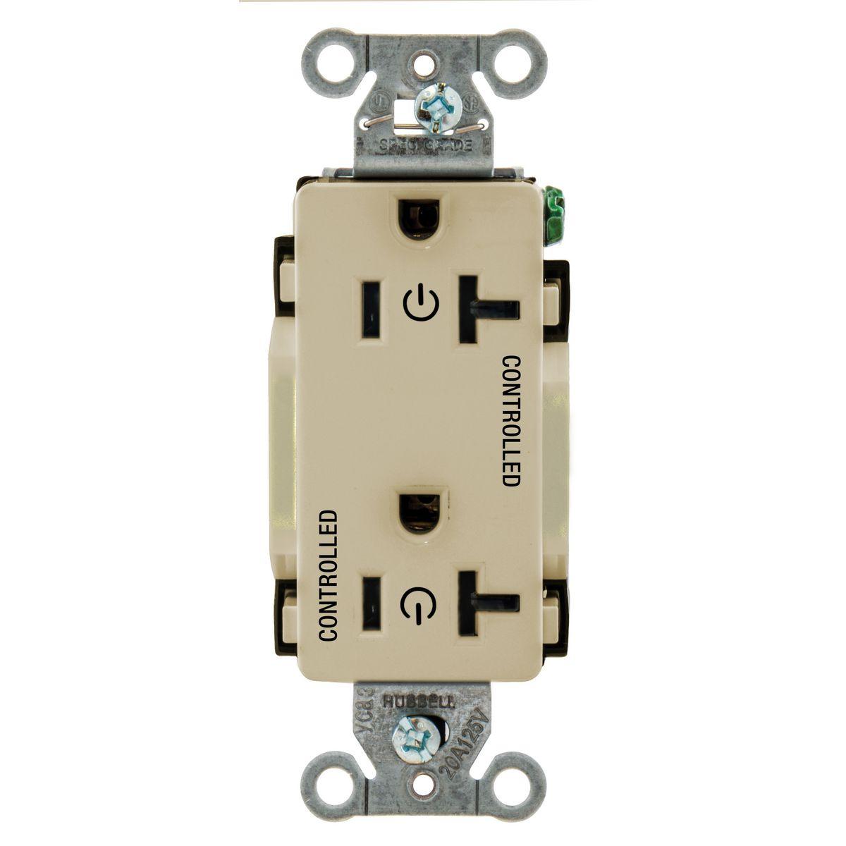 Hubbell Wiring Device-Kellems DR20C2I Straight Blade Receptacles