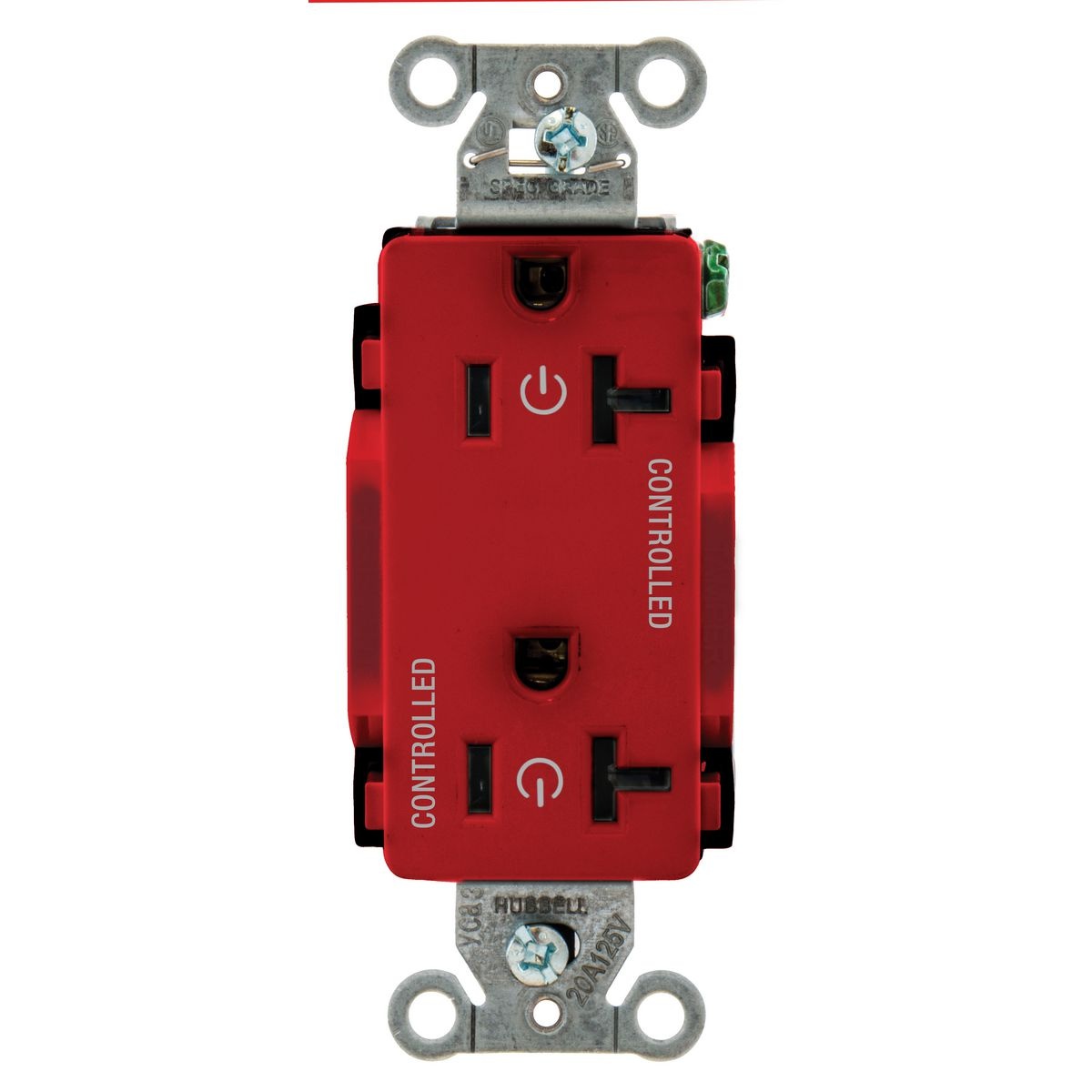 Hubbell Wiring Device-Kellems DR20C2R Straight Blade Receptacles