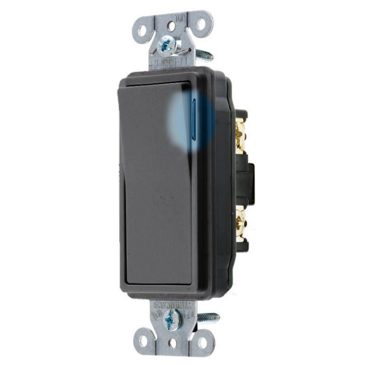 Hubbell Wiring Device-Kellems DS120ILBK Rocker Switches