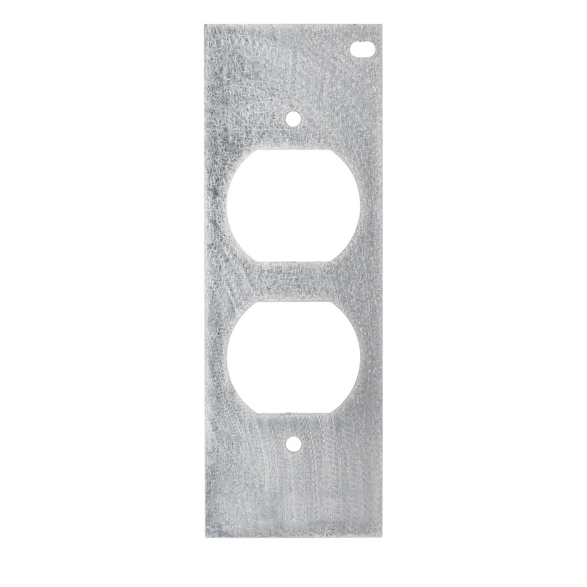 Hubbell Wiring Device-Kellems ScrubShield® FB10MPDUP CFB10 Mounting Plate With (1) Duplex Opening, 1.34 in L x 3.28 in W, 10 Gangs, Galvanized Stamped Steel