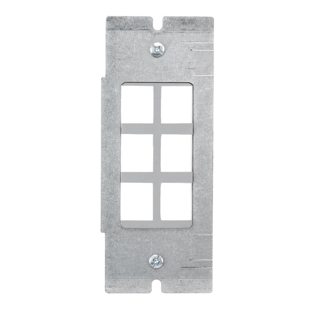 Hubbell Wiring Device-Kellems FBMP6KS Standard Sized Faceplate, 2/4/6 Gangs, Galvanized Stamped Steel