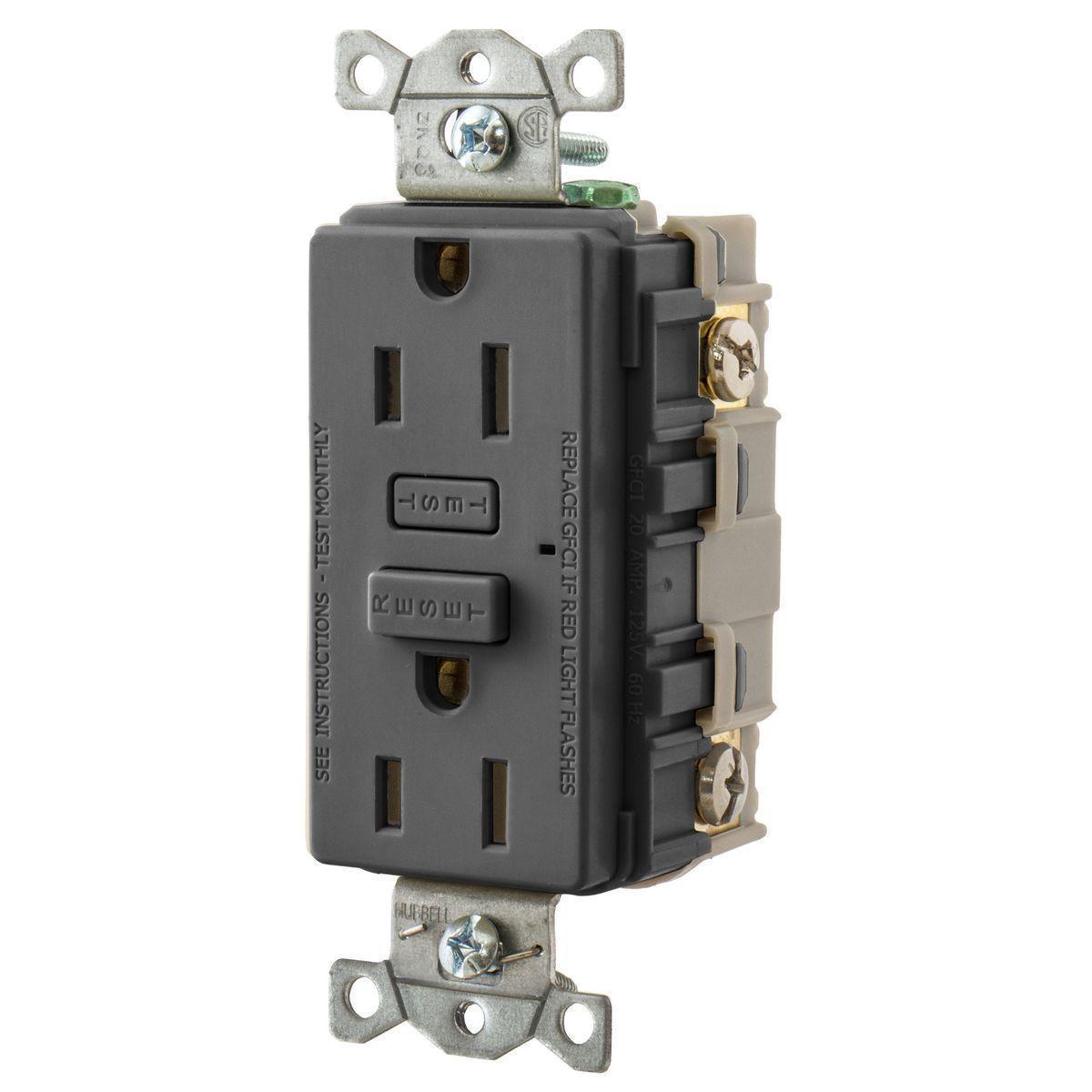 Hubbell Wiring Device-Kellems GF15BK GFCI Receptacles