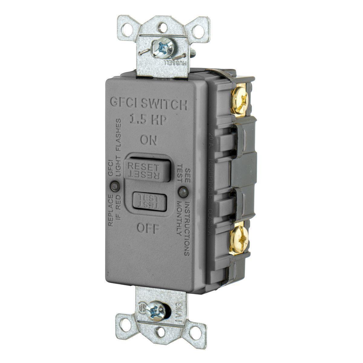 Hubbell Wiring Device-Kellems GFBFHP20GY Blank Face GFCI Receptacles