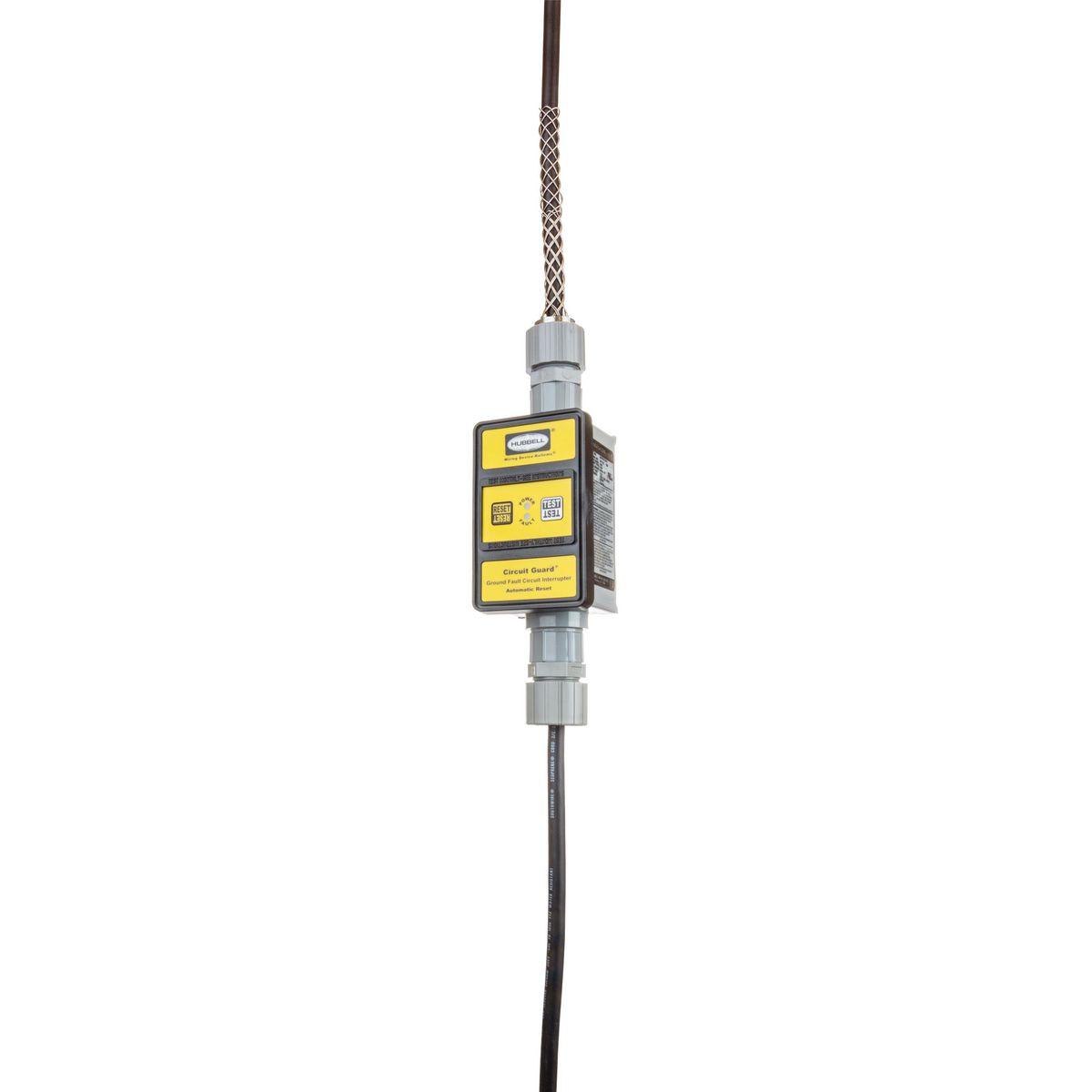Hubbell Wiring Device-Kellems GFP302083P Extra Heavy Duty GFCI Cord Drop, (4) Conductors, 10 ft L, 208 V AC