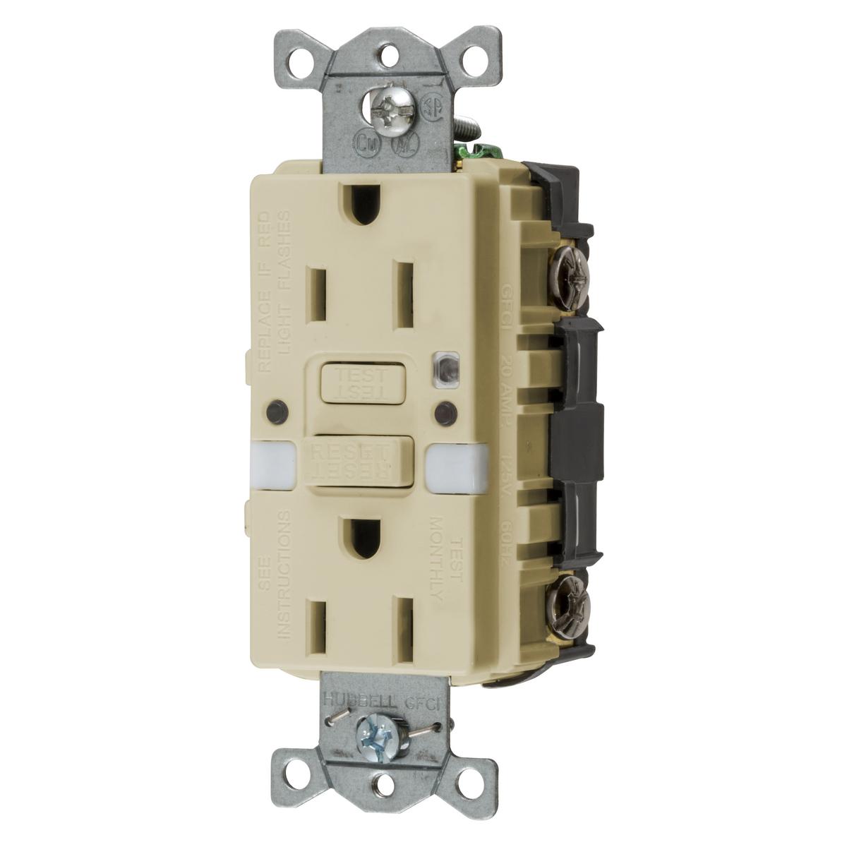 Hubbell Wiring Device-Kellems GFRST15INL GFCI Receptacles