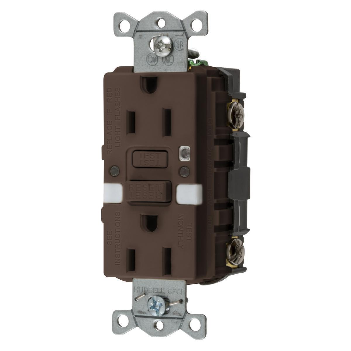 Hubbell Wiring Device-Kellems GFRST15NL GFCI Receptacles