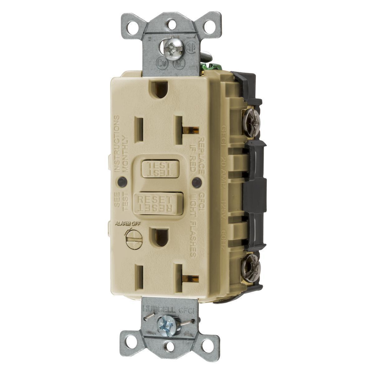 Hubbell Wiring Device-Kellems GFRST20IB GFCI Receptacles