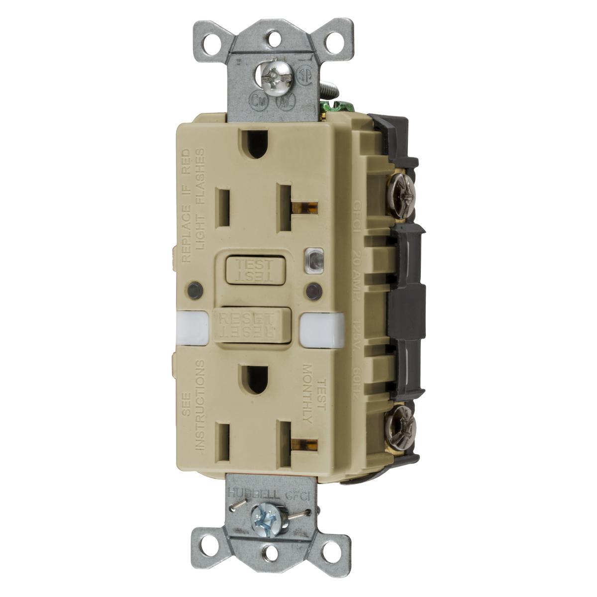 Hubbell Wiring Device-Kellems GFRST20INL GFCI Receptacles