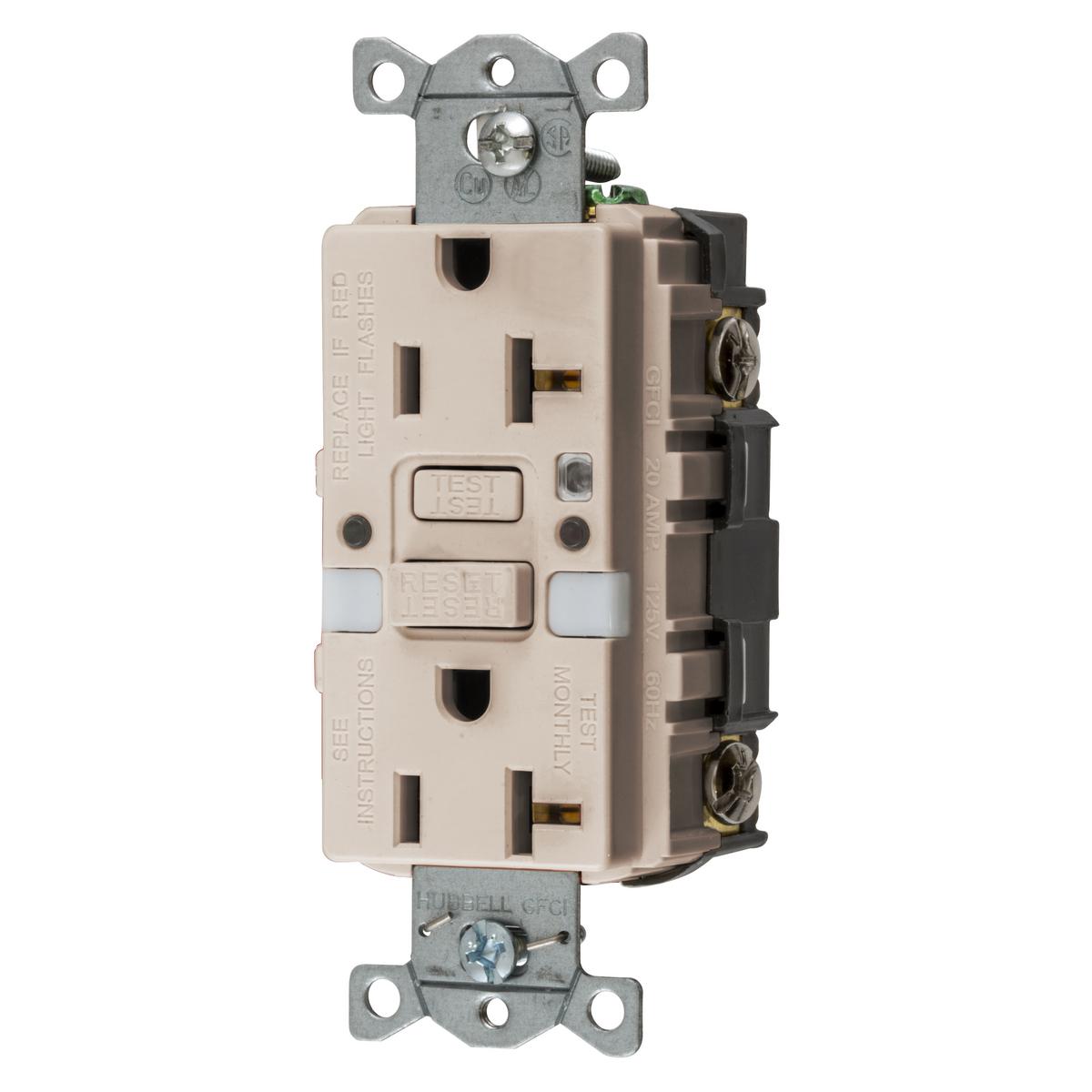 Hubbell Wiring Device-Kellems GFRST20LANL GFCI Receptacles