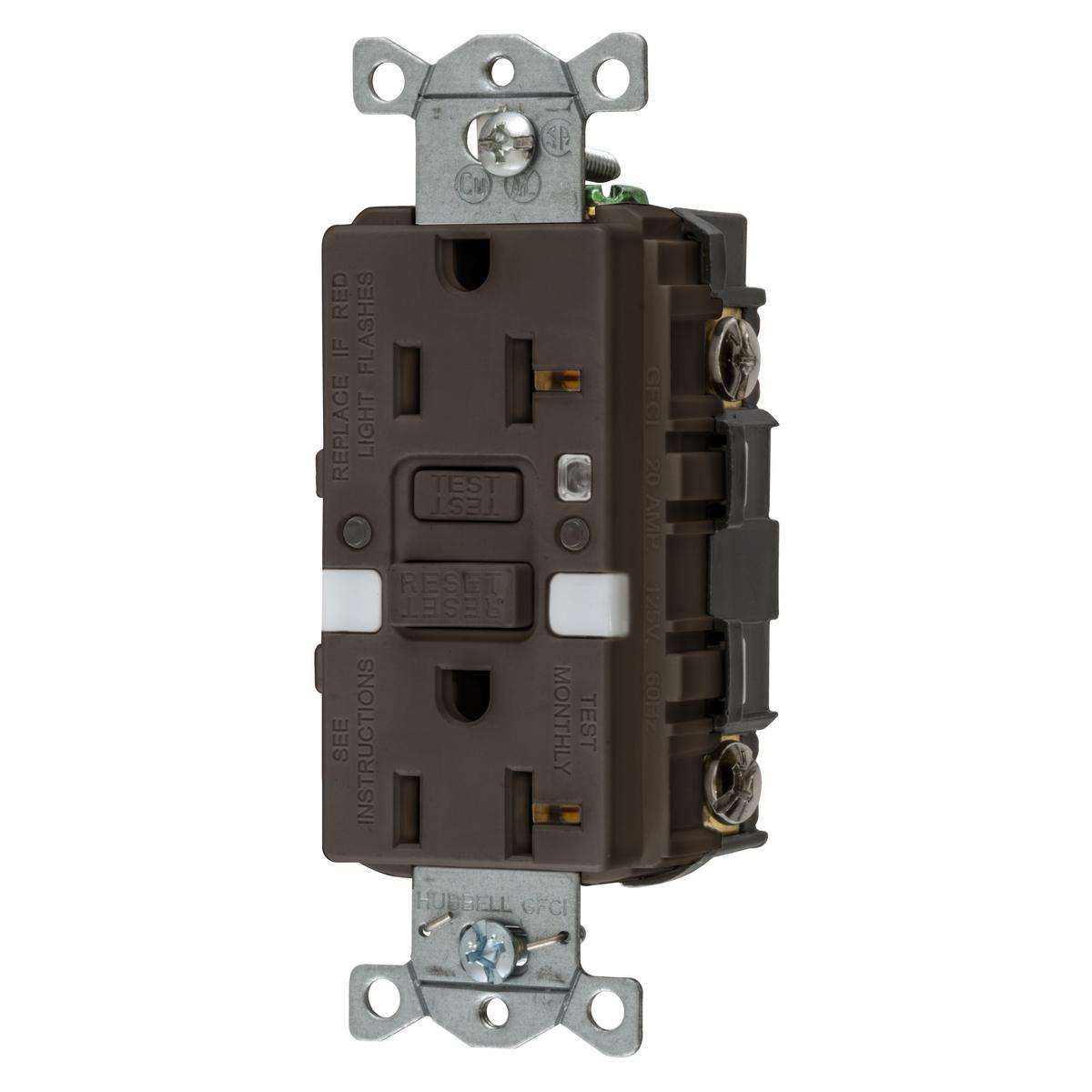 Hubbell Wiring Device-Kellems GFRST20NL GFCI Receptacles