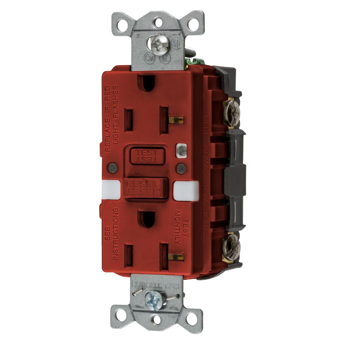 Hubbell Wiring Device-Kellems GFRST20RNL GFCI Receptacles