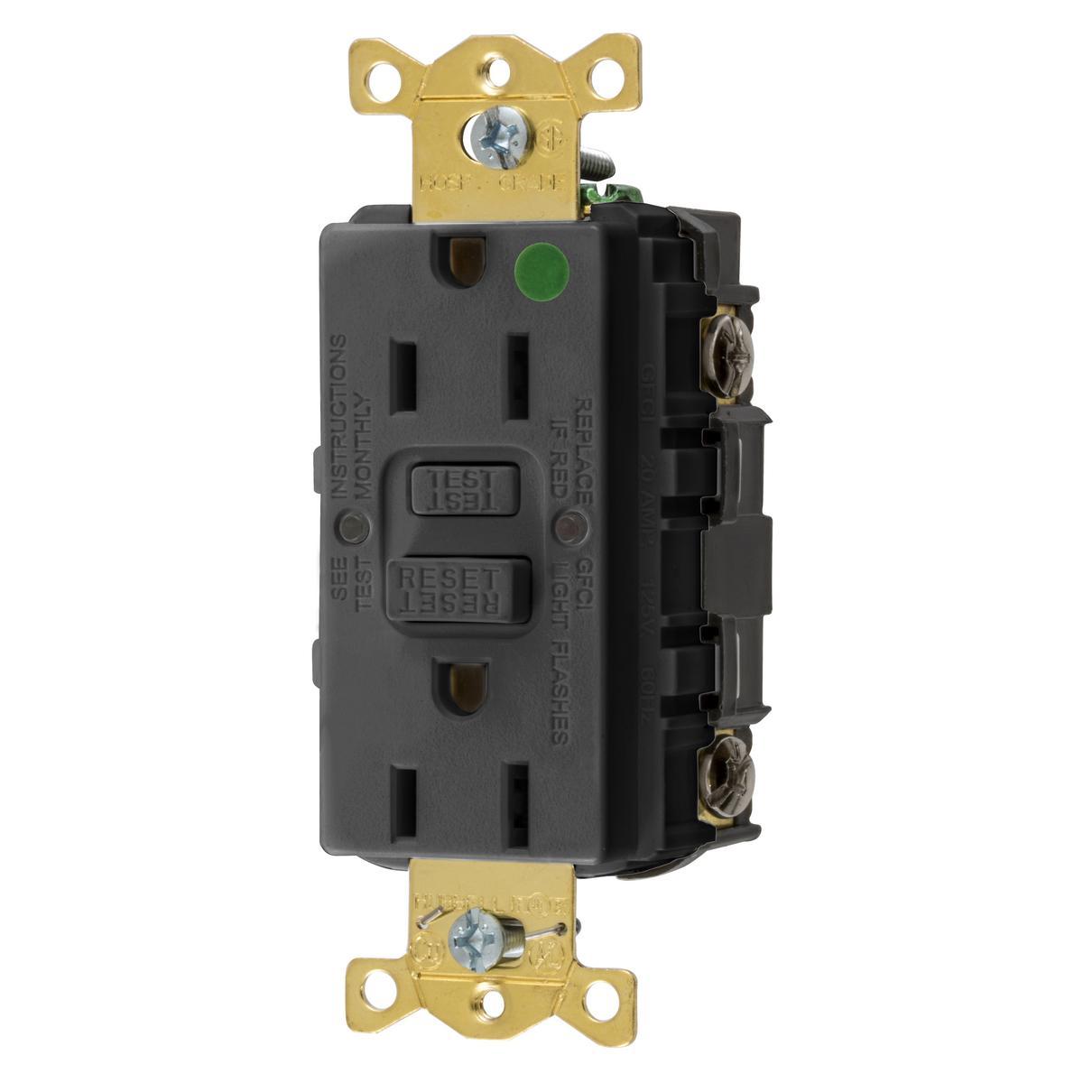 Hubbell Wiring Device-Kellems GFRST82BKU GFCI Receptacles