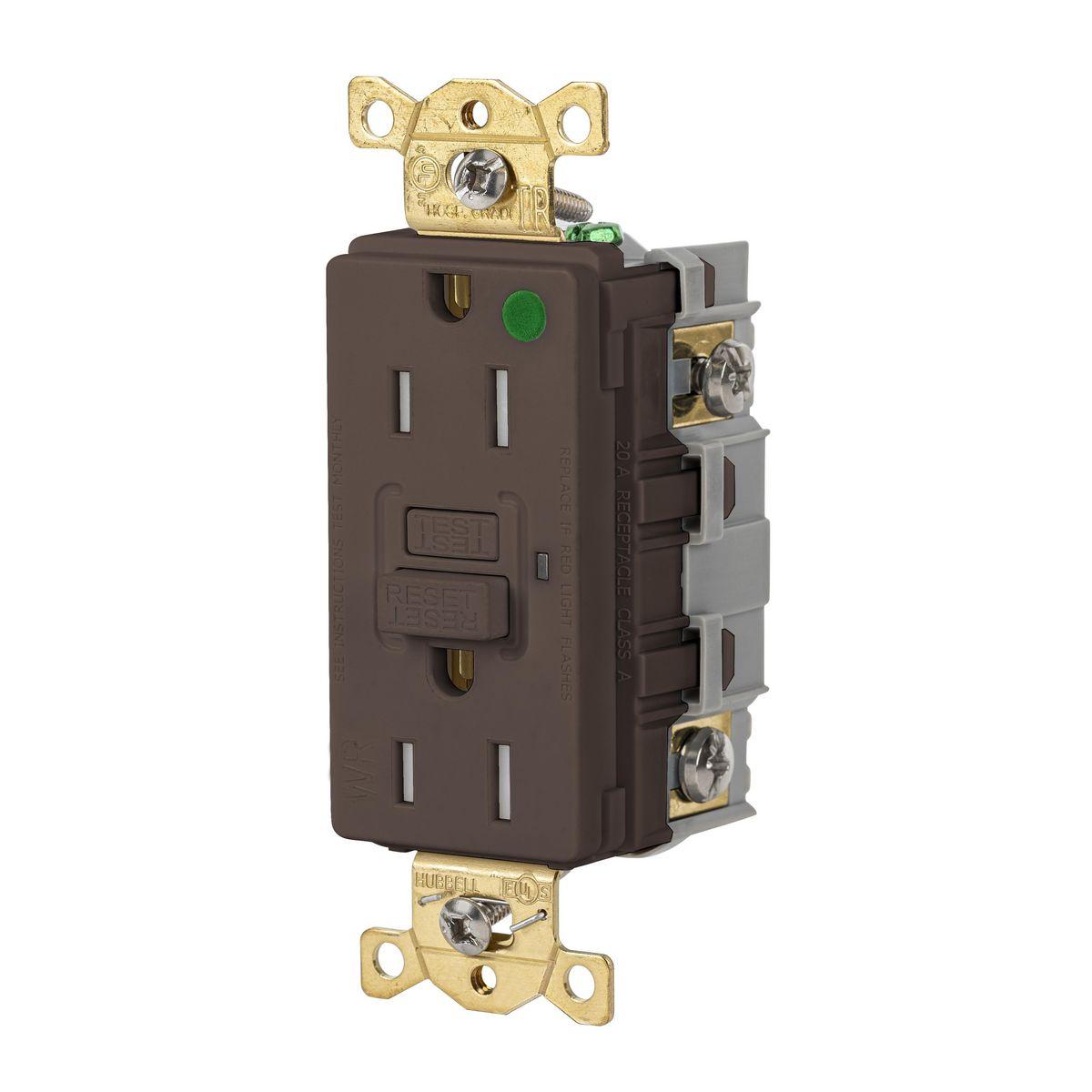 Hubbell Wiring Device-Kellems GFRTW82 GFCI Receptacles