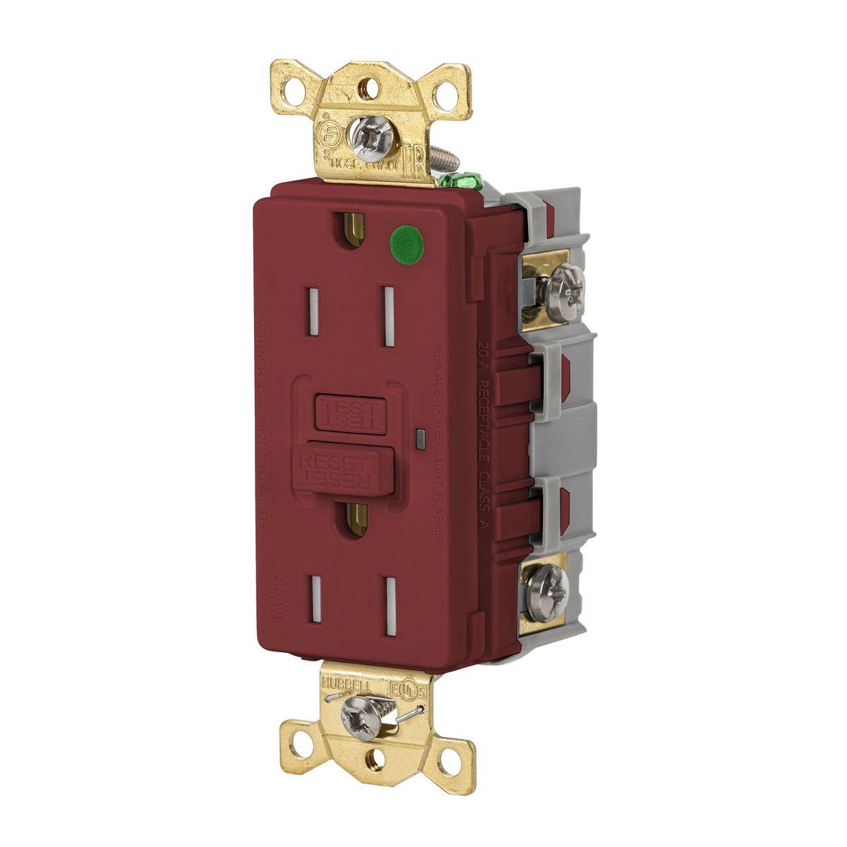 Hubbell Wiring Device-Kellems GFRTW82R GFCI Receptacles