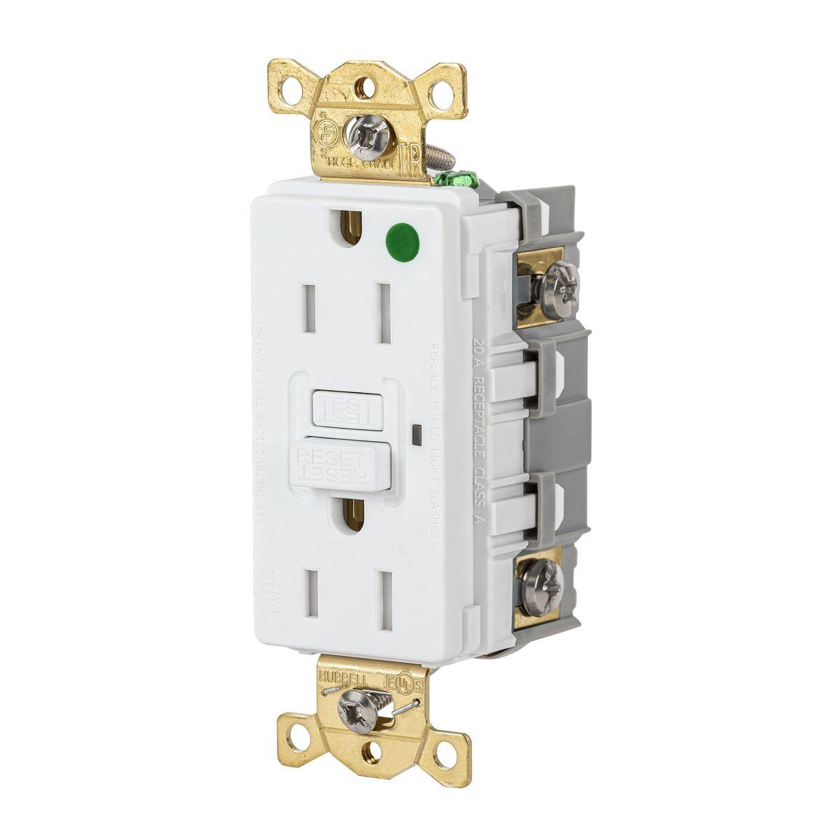 Hubbell Wiring Device-Kellems GFRTW82W GFCI Receptacles