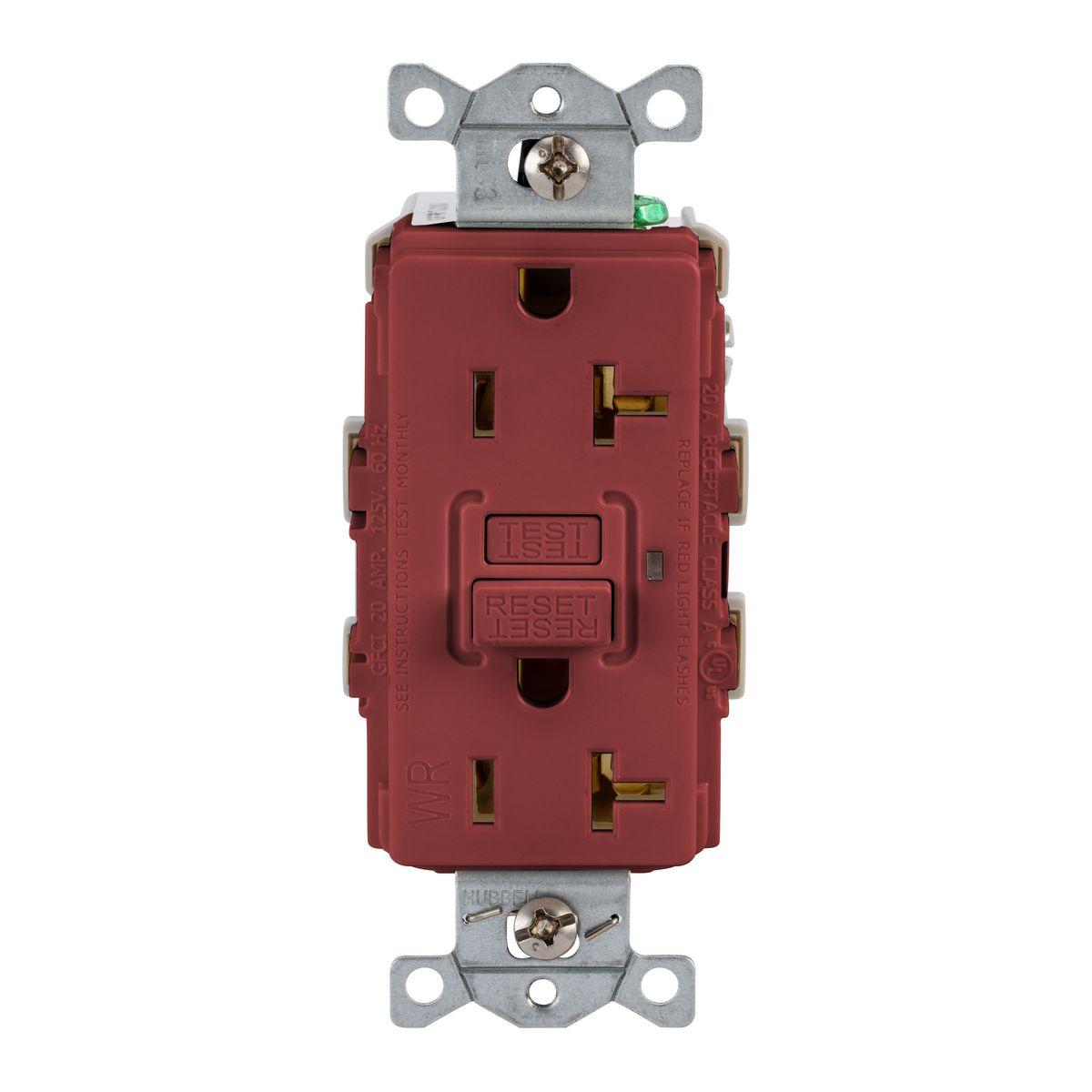 Hubbell Wiring Device-Kellems GFRWR20R GFCI Receptacles