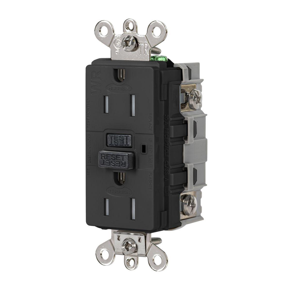 Hubbell Wiring Device-Kellems GFSG5262BLK GFCI Receptacles