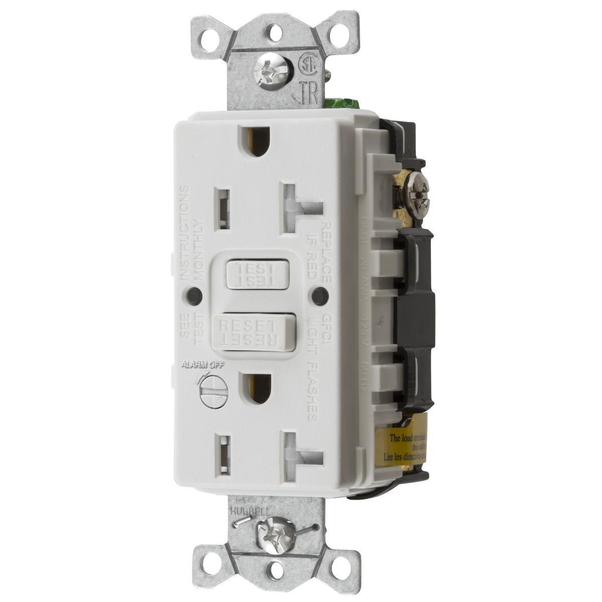 Hubbell Wiring Device-Kellems GFTRST20WB GFCI Receptacles