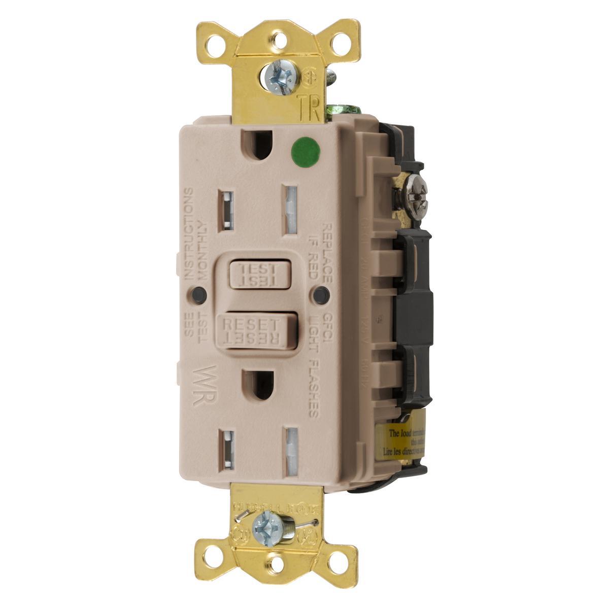 Hubbell Wiring Device-Kellems GFTWRST82ALU GFCI Receptacles
