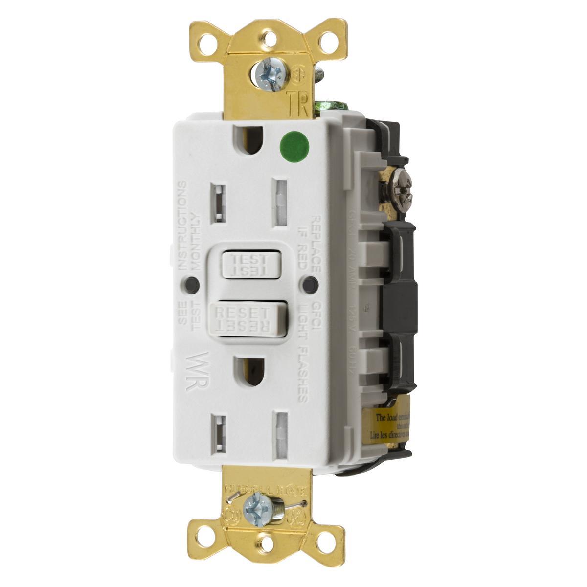 Hubbell Wiring Device-Kellems GFTWRST82WU GFCI Receptacles