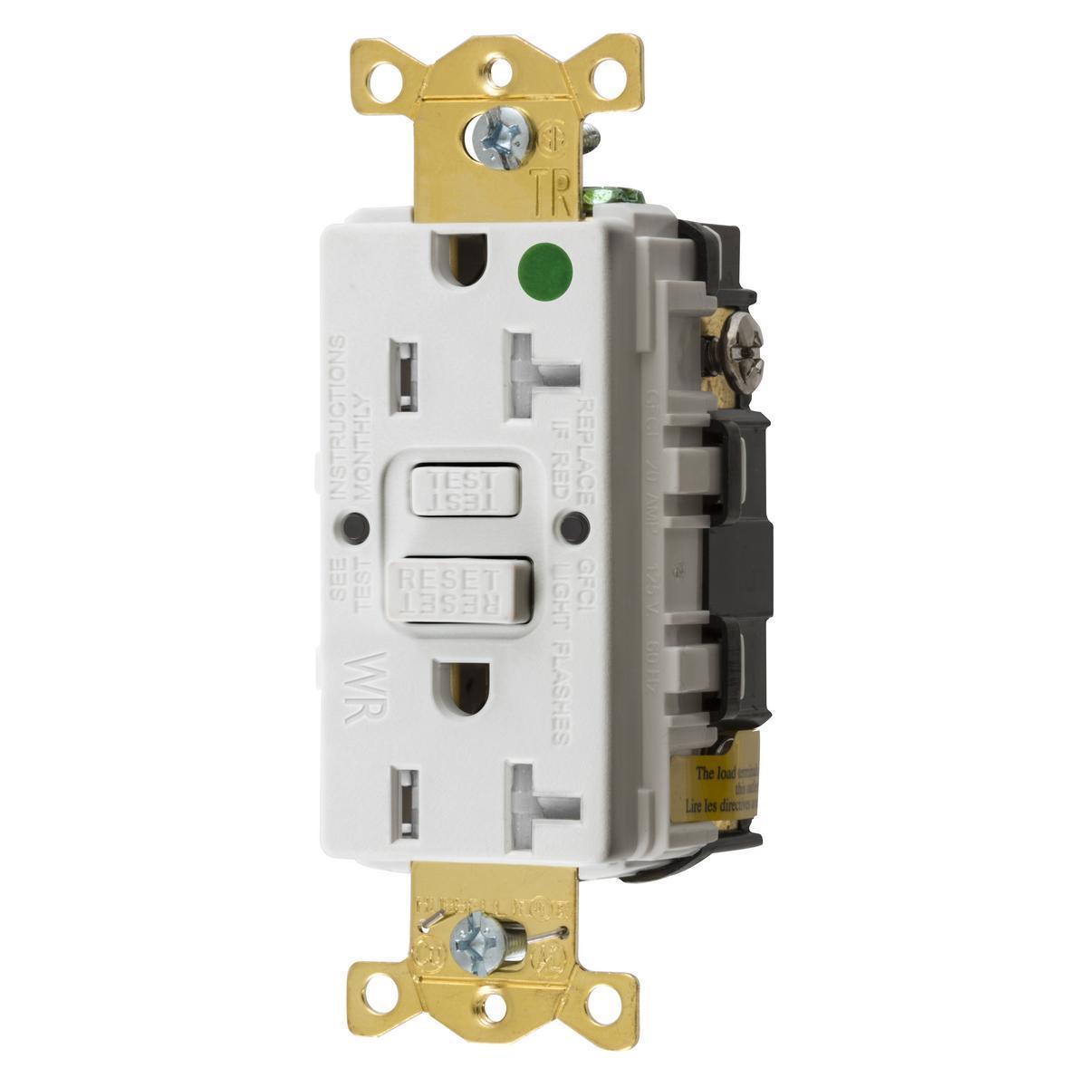Hubbell Wiring Device-Kellems GFTWRST83WU GFCI Receptacles