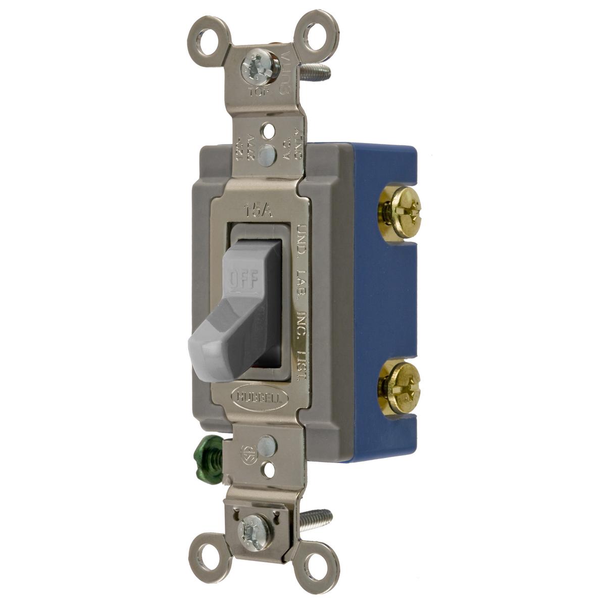 Hubbell Wiring Device-Kellems HBL1201GY Toggle Switches