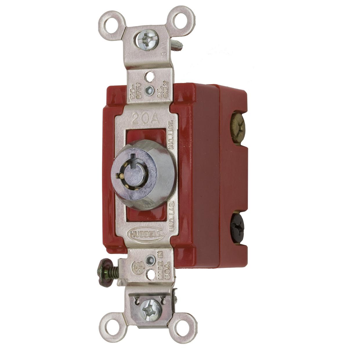 Hubbell Wiring Device-Kellems HBL1223RKL Keylock Switches