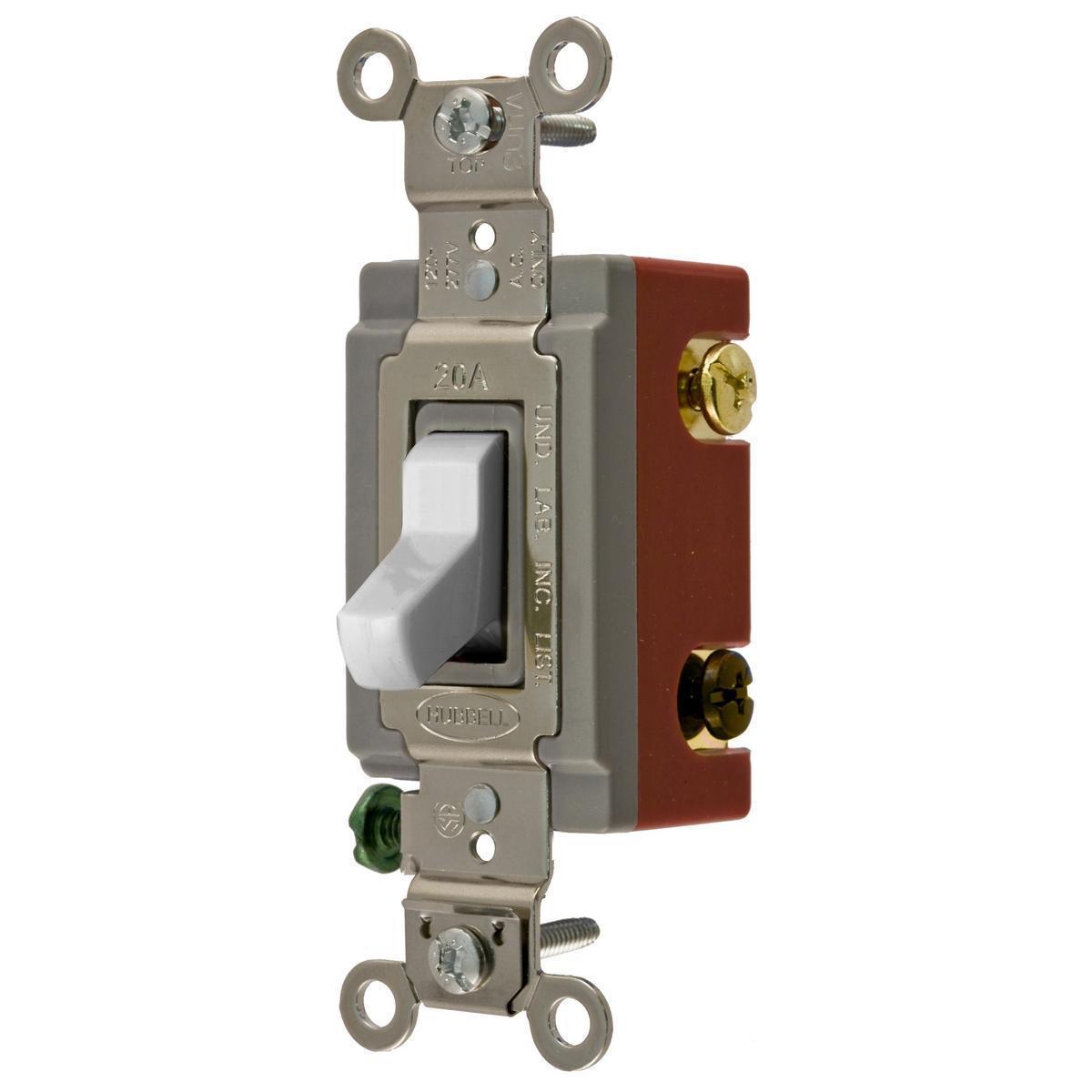 Hubbell Wiring Device-Kellems HBL1224OW Toggle Switches