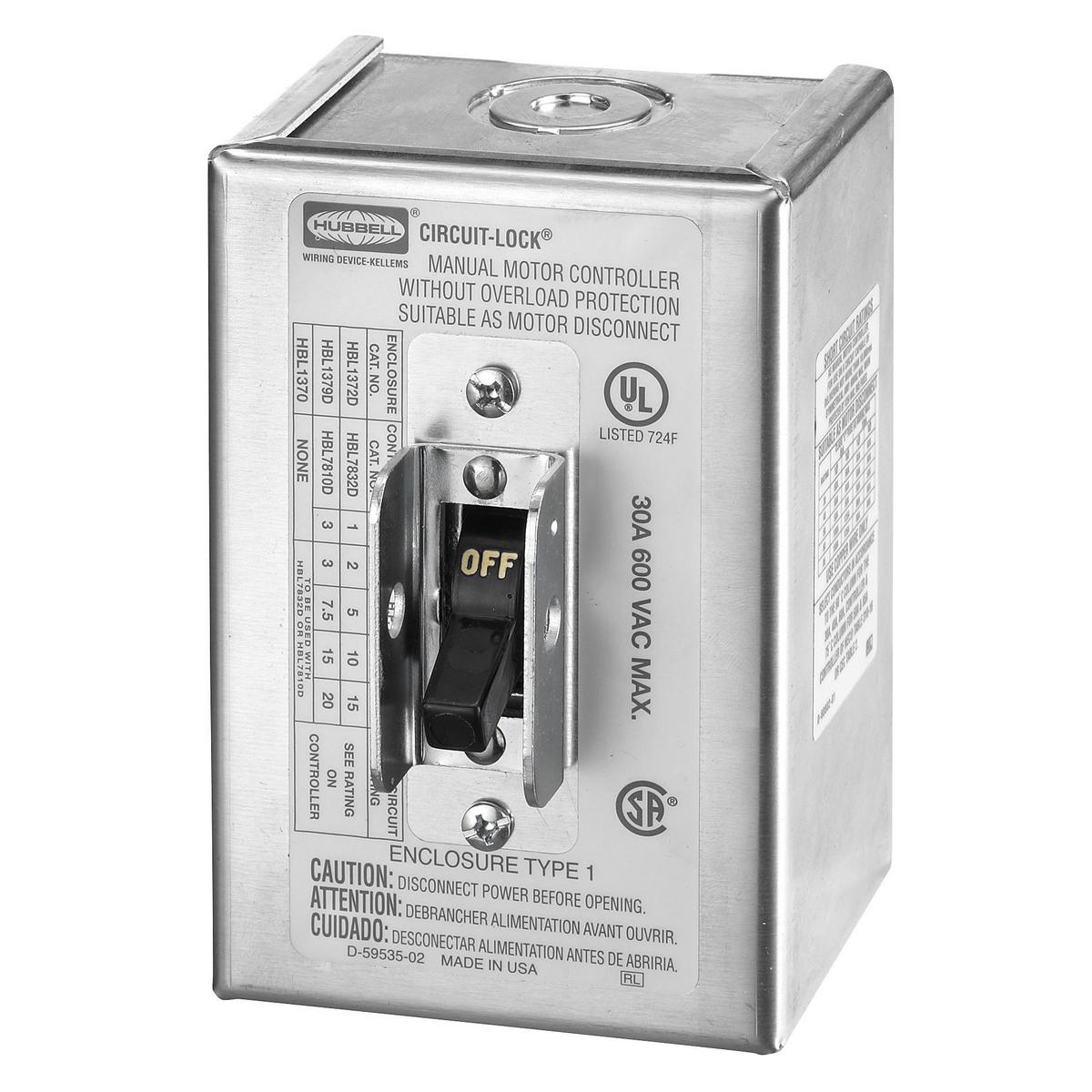 Hubbell Wiring Device-Kellems HBL1379 Toggle Disconnects