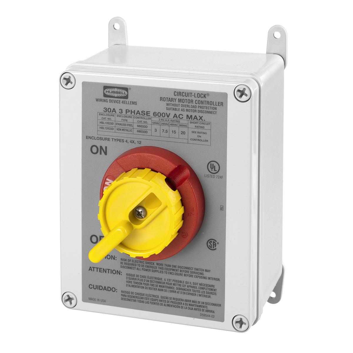 Hubbell Wiring Device-Kellems HBL13X33D Enclosed Rotary Disconnects