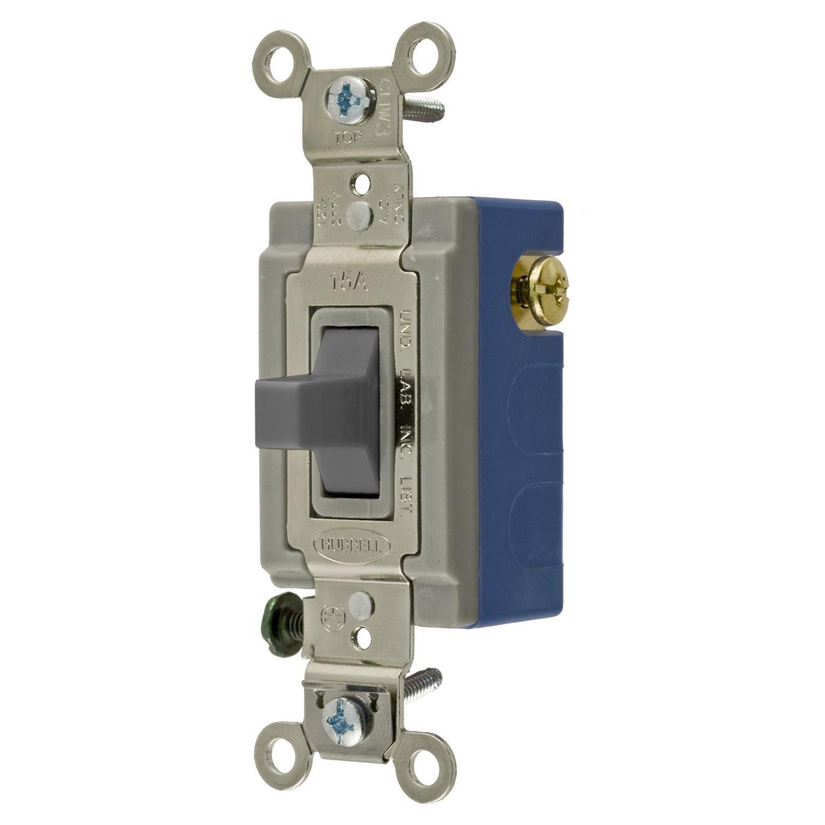 Hubbell Wiring Device-Kellems HBL1556GY Toggle Switches