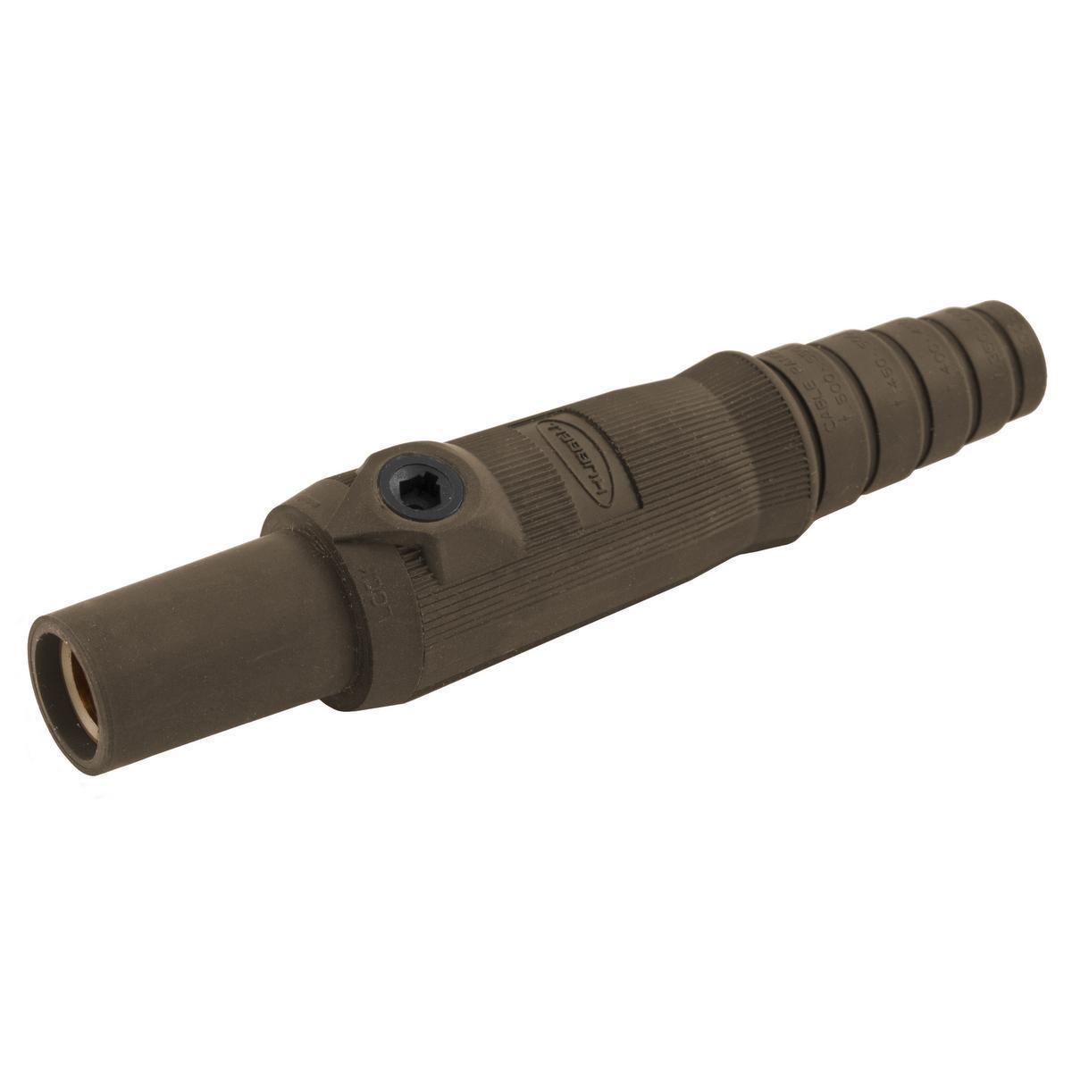 Hubbell Wiring Device-Kellems HBL15FBN 15 Series Female Insulated In-Line Plug With SC/PPC Cord, 600 V AC/250 V DC, 150 A, 8 to 2 AWG Wire, Setscrew Connection