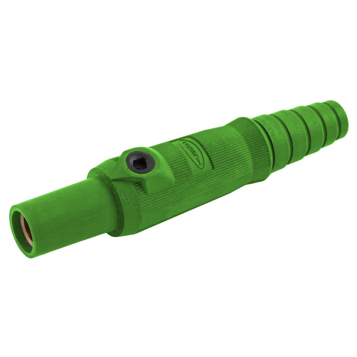 Hubbell Wiring Device-Kellems HBL15FGN 15 Series 1-Pole Female Insulated Standard In-Line Plug With SC/PPC Cord, 600 V AC/250 V DC, 150 A, 8 to 2 AWG Wire, Setscrew Connection