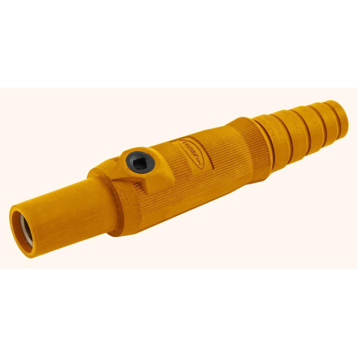Hubbell Wiring Device-Kellems HBL15FO 15 Series 1-Pole Female Insulated Standard In-Line Plug With SC/PPC Cord, 600 V AC/250 V DC, 150 A, 8 to 2 AWG Wire, Screw Terminal Connection