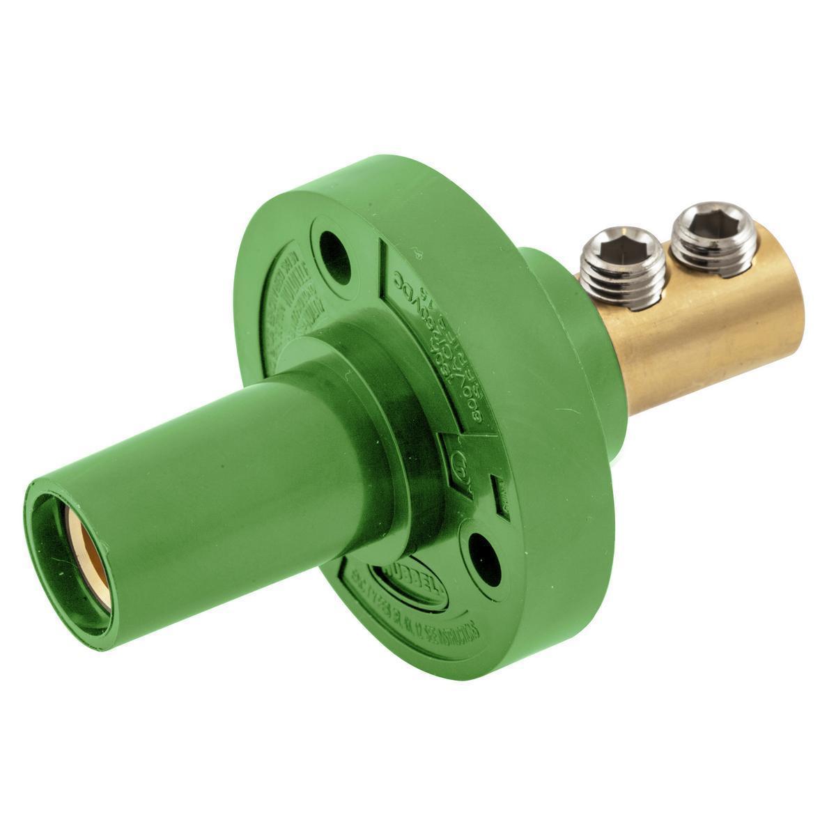 Hubbell Wiring Device-Kellems HBL15FRGN Single Pole Receptacles