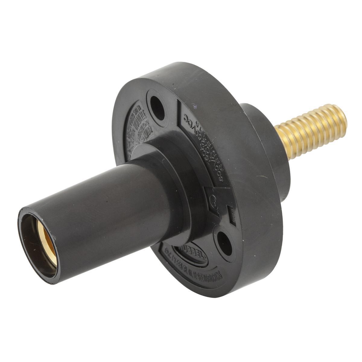 Hubbell Wiring Device-Kellems HBL15FRSBK Single Pole Receptacles