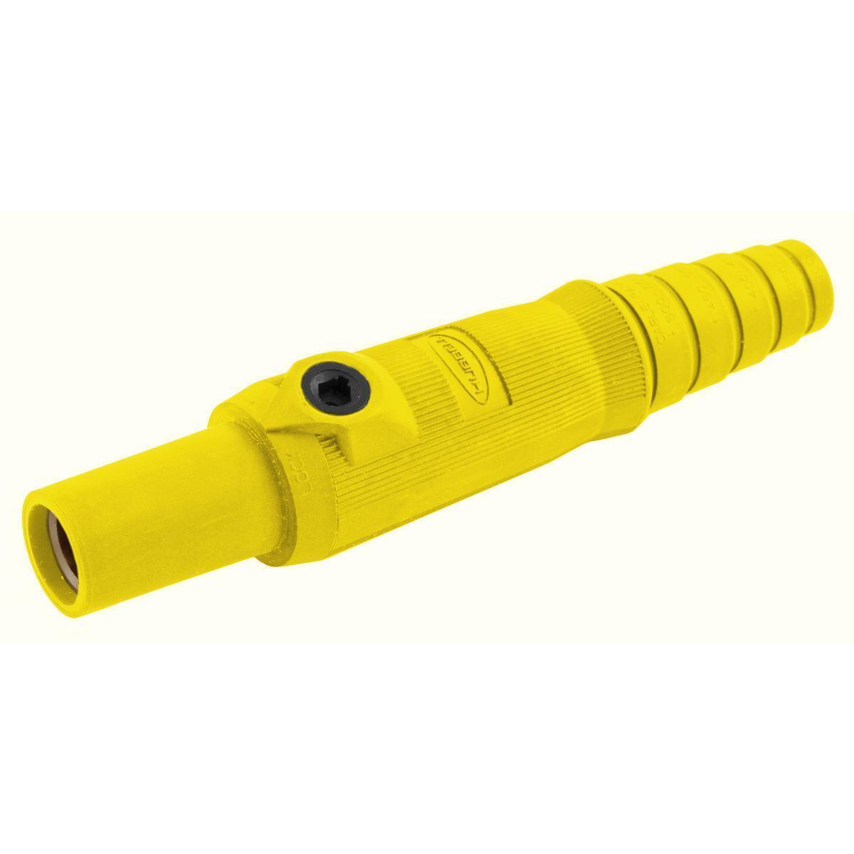 Hubbell Wiring Device-Kellems HBL15FY 15 Series Female Insulated In-Line Plug With SC/PPC Cord, 600 V AC/250 V DC, 150 A, 8 to 2 AWG Wire, Setscrew Connection