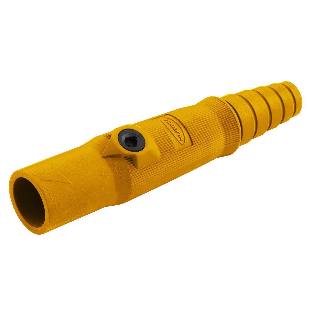 Hubbell Wiring Device-Kellems Insulgrip® HBL15MO 15 Series 1-Pole Male Insulated Standard In-Line Plug With SC/PPC Cord, 600 V AC/250 V DC, 150 A, 8 to 2 AWG Wire, Screw Terminal Connection