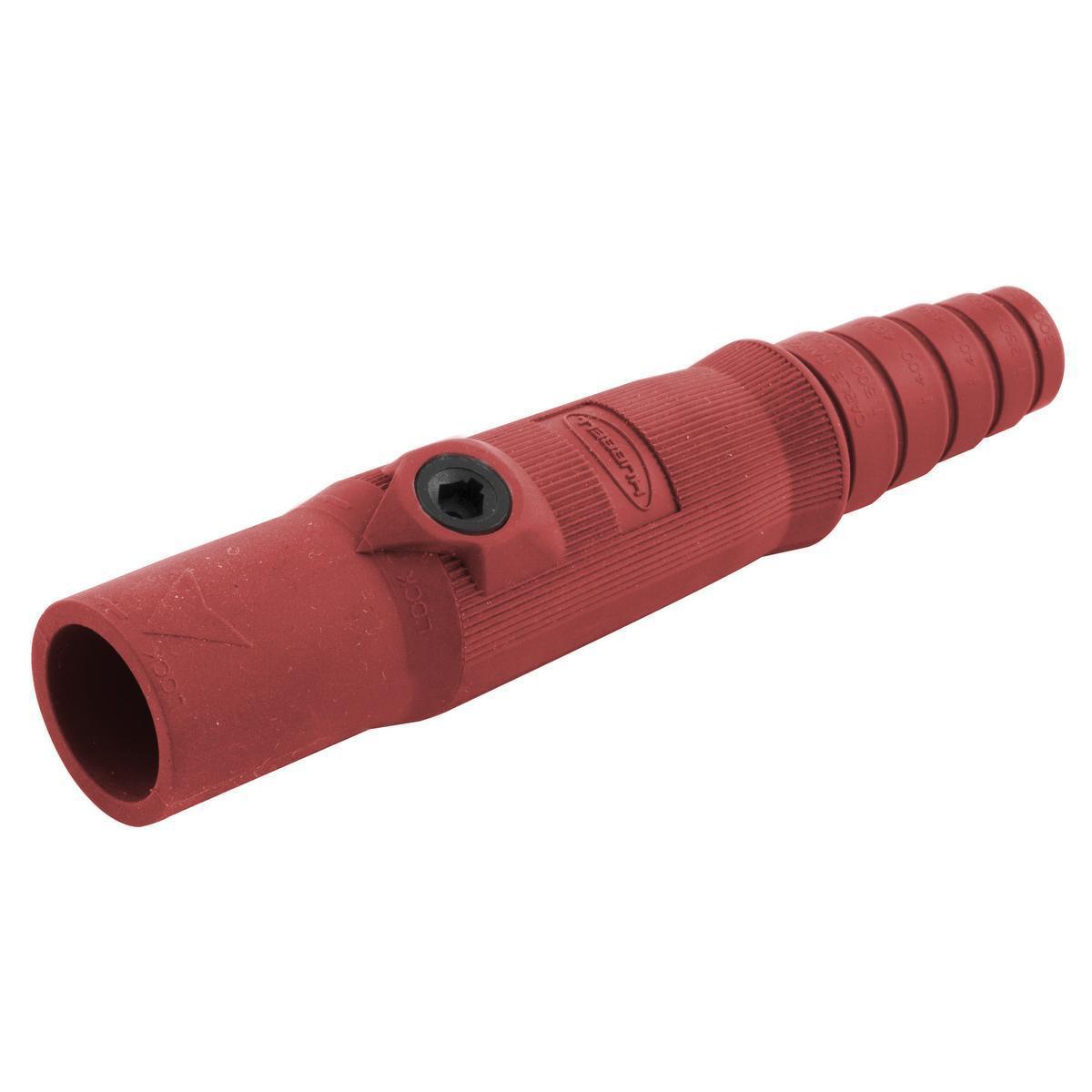 Hubbell Wiring Device-Kellems Insulgrip® HBL15MR 15 Series 1-Pole Male Insulated Standard In-Line Plug With SC/PPC Cord, 600 V AC/250 V DC, 150 A, 8 to 2 AWG Wire, Setscrew Connection