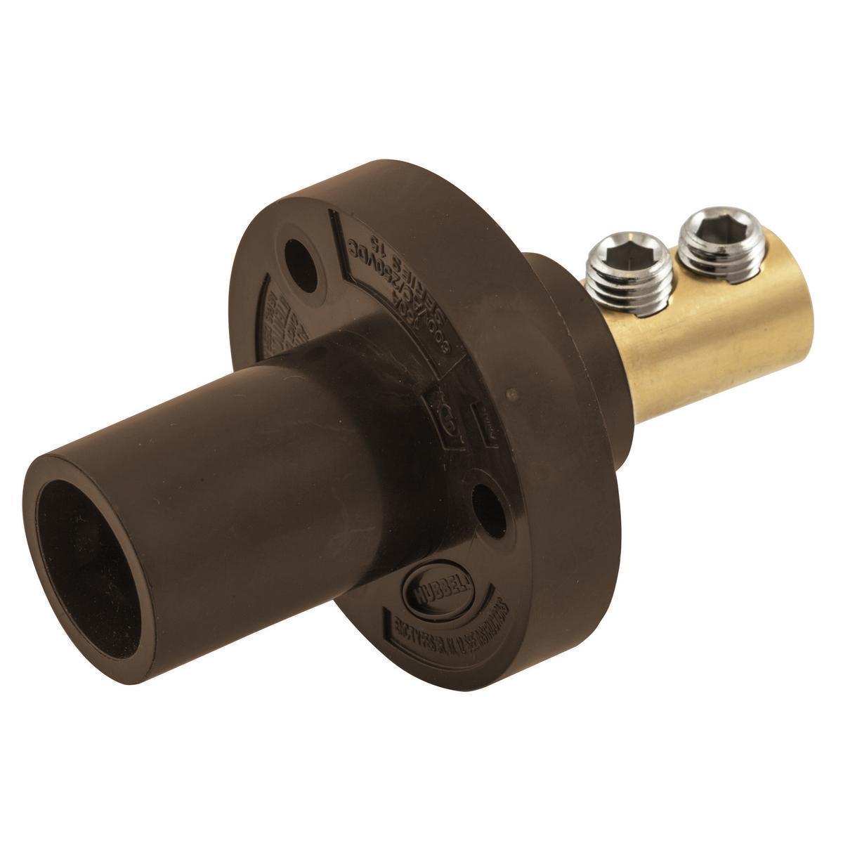 Hubbell Wiring Device-Kellems HBL15MRBN Single Pole Receptacles