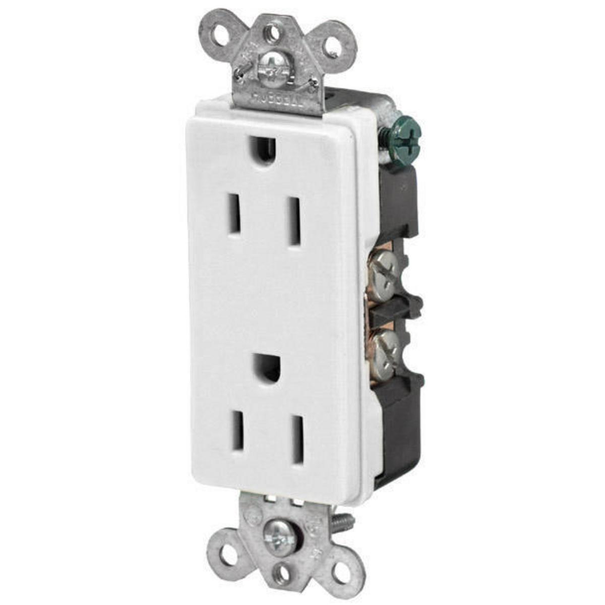 Hubbell Wiring Device-Kellems HBL2132MW Straight Blade Receptacles