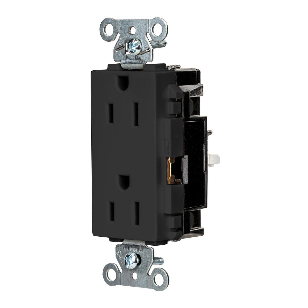Hubbell Wiring Device-Kellems HBL2152STBK Straight Blade Receptacles